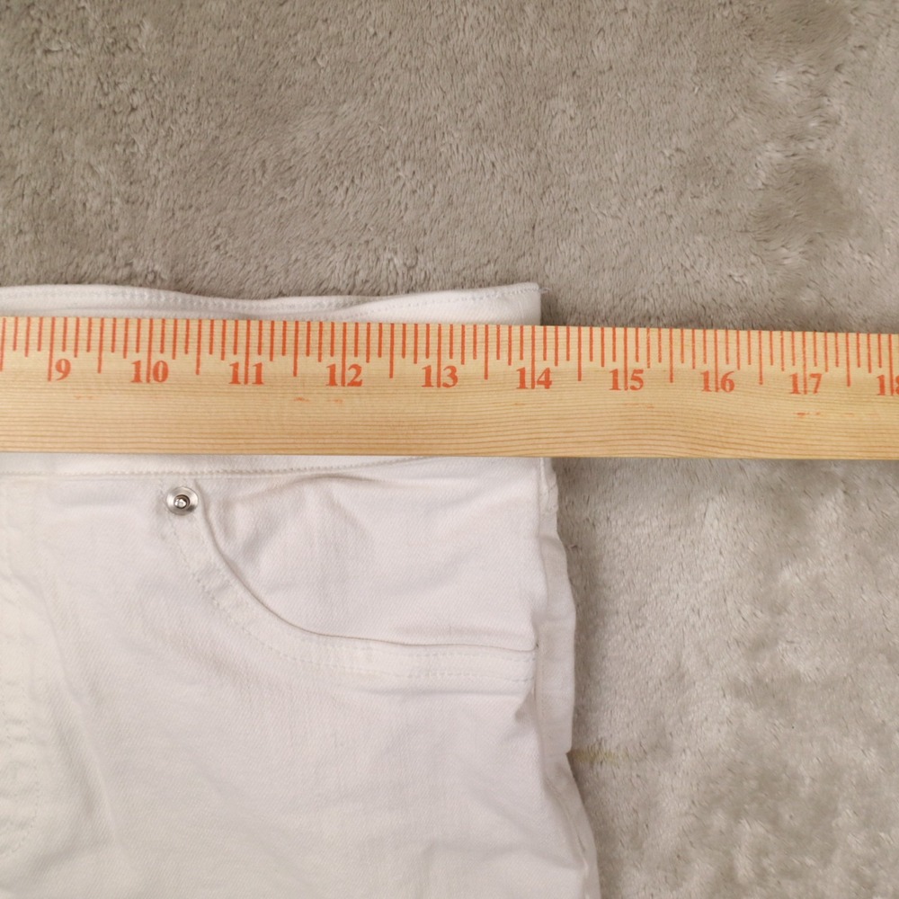 Spanx Solid White Distressed Denim Jeans Women's … - image 8